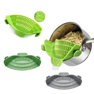 可调节的定制硅胶夹式过滤器 适用于锅 平底锅 碗和食品过滤器